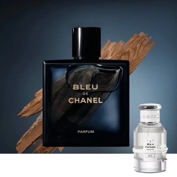 How to: Den besten Bleu de Chanel Klon finden (Labor-Insider Guide & IMIXX No. 17 im Detail-Test) 4 Optischer Vergleich zwischen einem teuren blauen Designer Parfum und einem hochwertigen Bleu de Chanel Klon Flakon im Labor-Test.