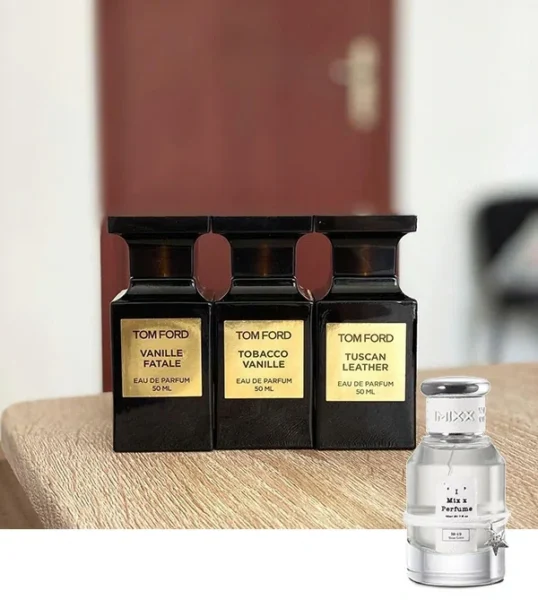 Optischer und preislicher Vergleich: Teures Luxusparfüm neben dem hochwertigen Tobacco Vanille Dupe Flakon.