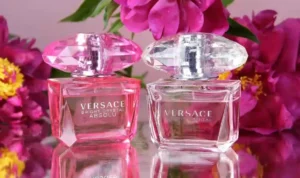 Vergleich: Teures Designer Eau de Toilette vs. hochwertiger Bright Crystal Dupe als langanhaltendes Extrait de Parfum.